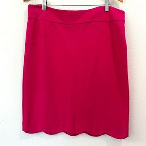 Carmen Marco Valvo Knee Length Hot Pink Pencil Skirt Size 14